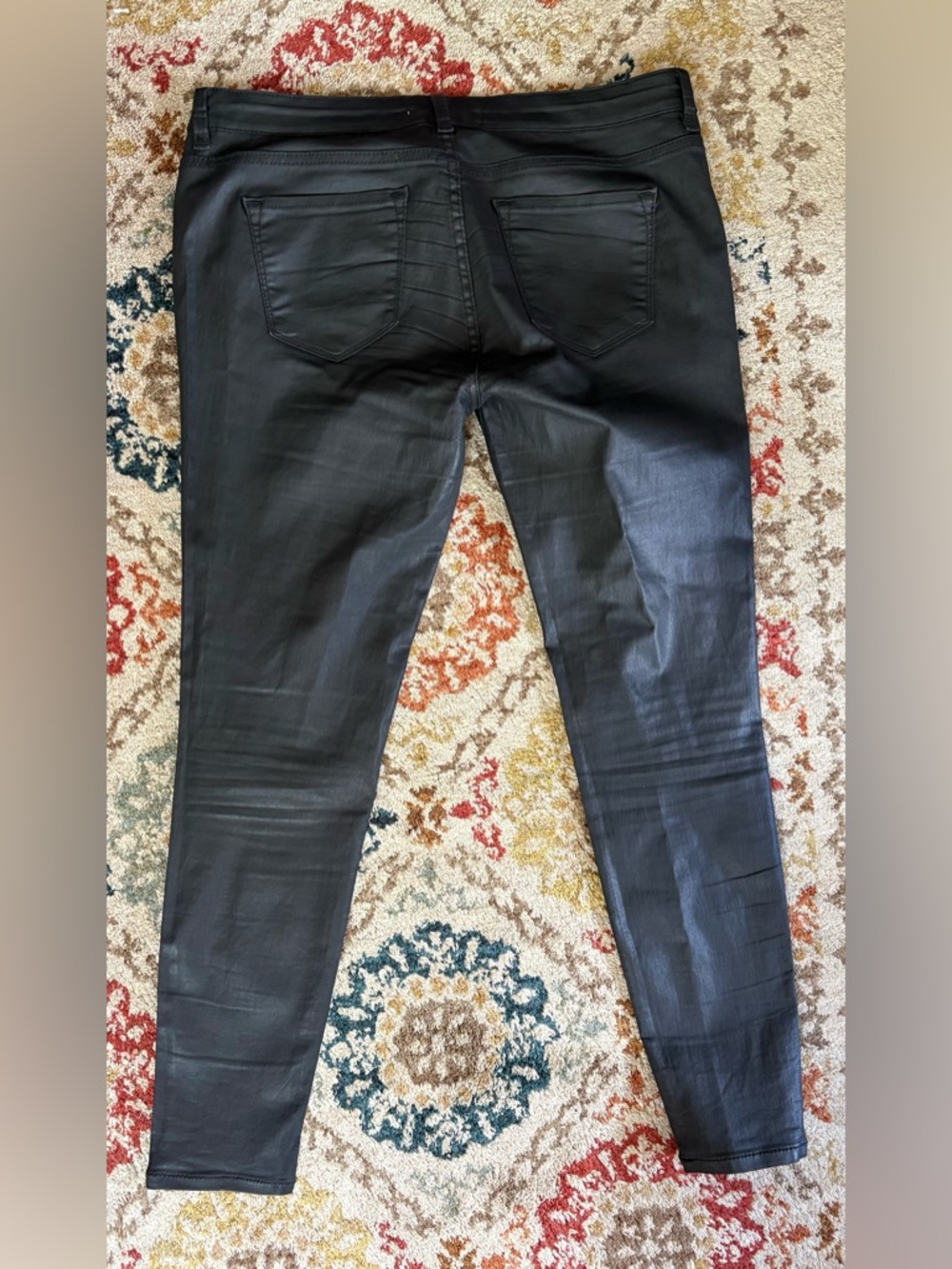 Zara Black Coated Skinny Jeans - Picture 2 of 3